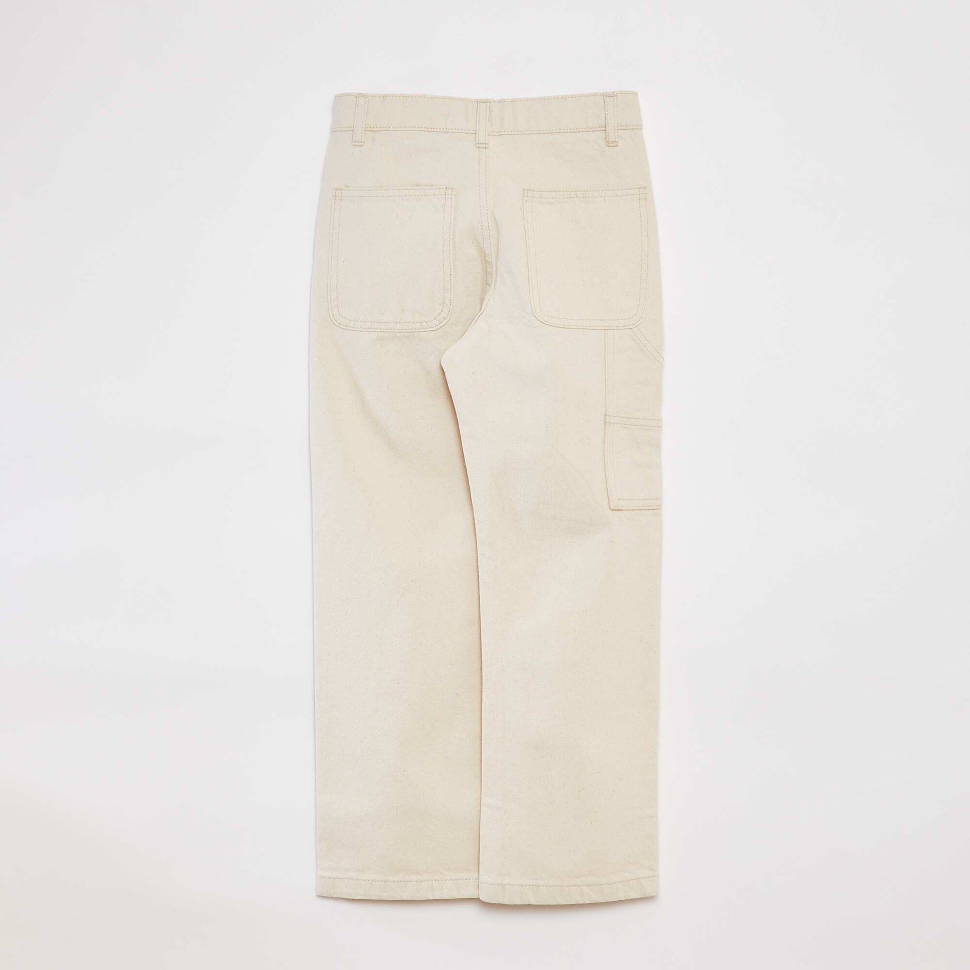 Pantalon slim avec taille ajustable BLANC