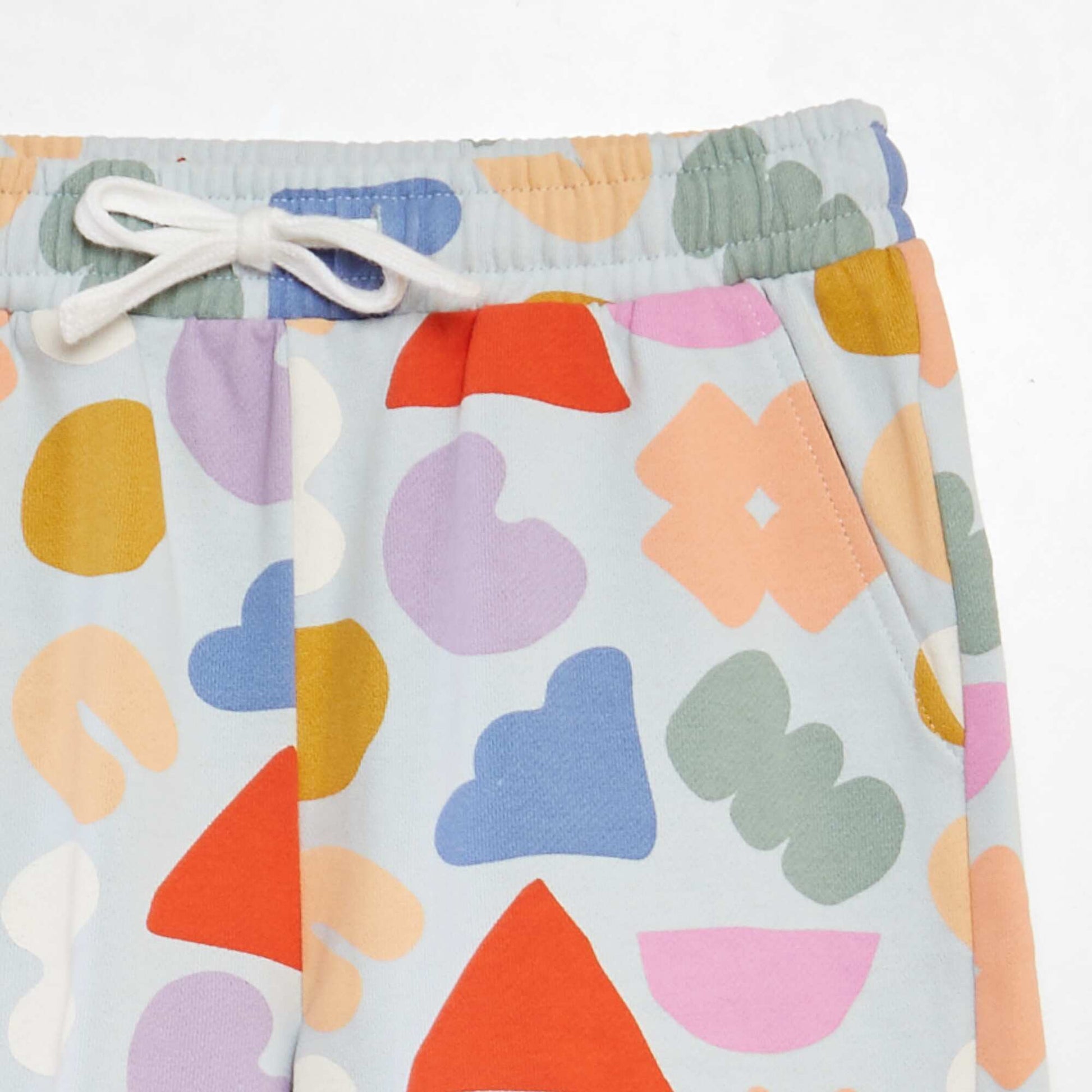 Short imprimé en molleton fin - Graphik Edition BLANC