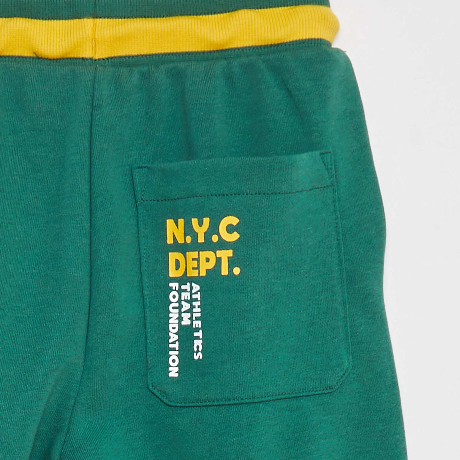 Short de sport avec taille contrastée VERT