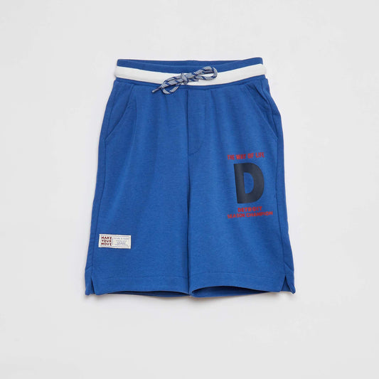 Short de sport avec taille contrastée BLEU