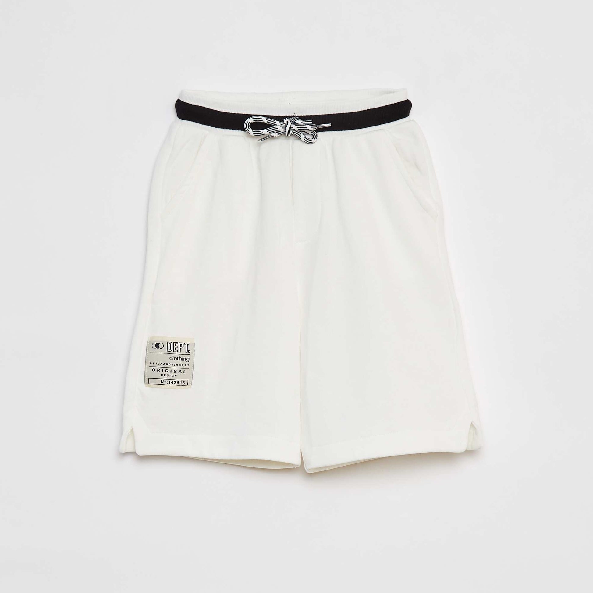 Short de sport avec taille contrastée BEIGE