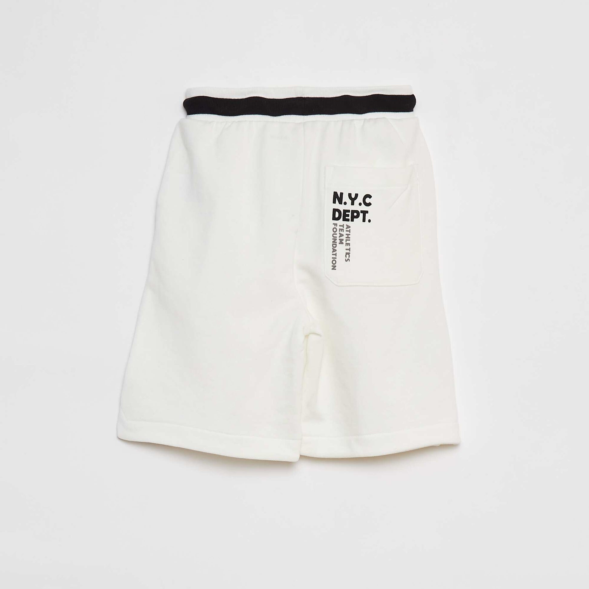 Short de sport avec taille contrastée BEIGE