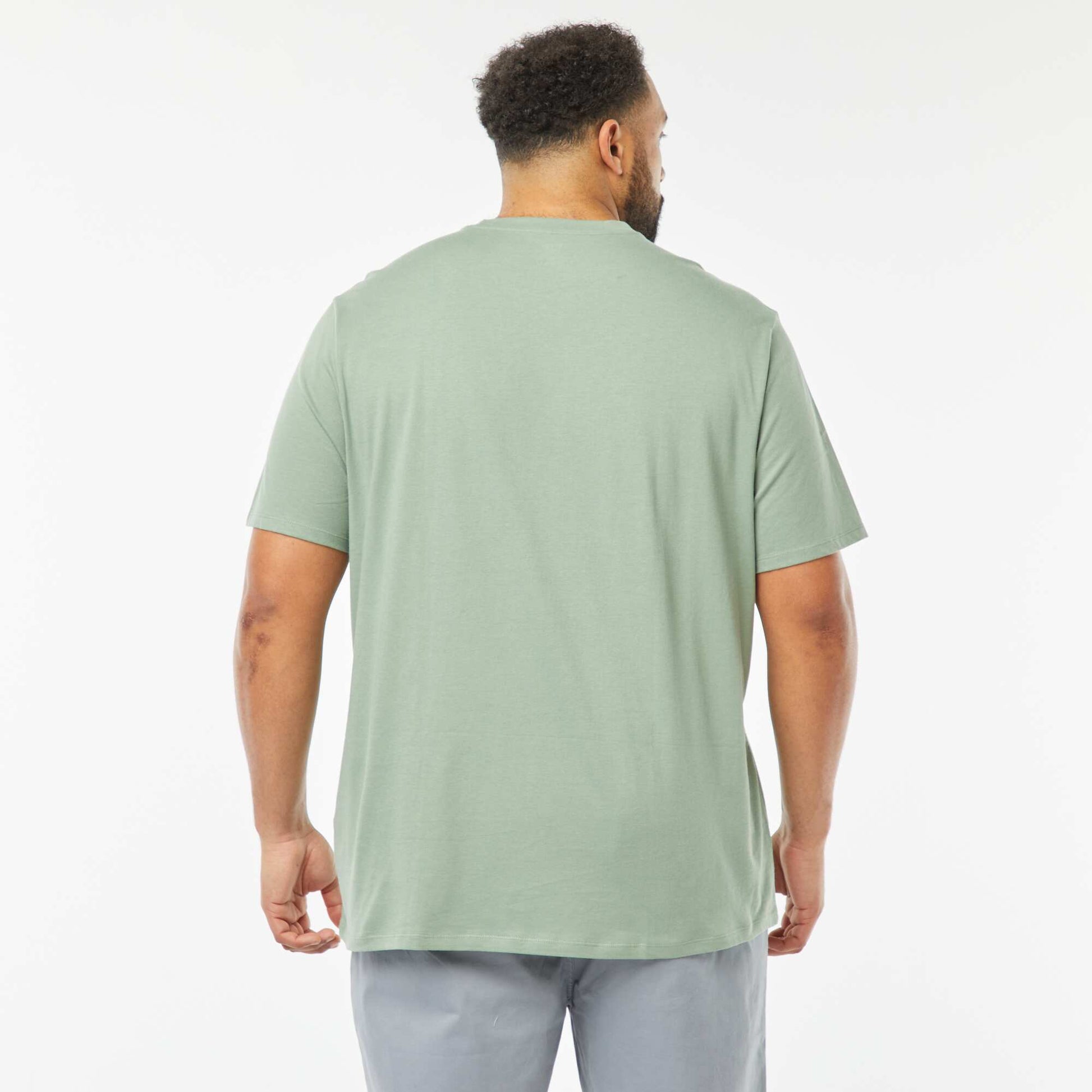 T-shirt en maille jersey imprimé avec manches courtes VERT