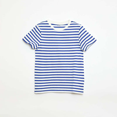 T-shirt manches courtes à motif BLEU