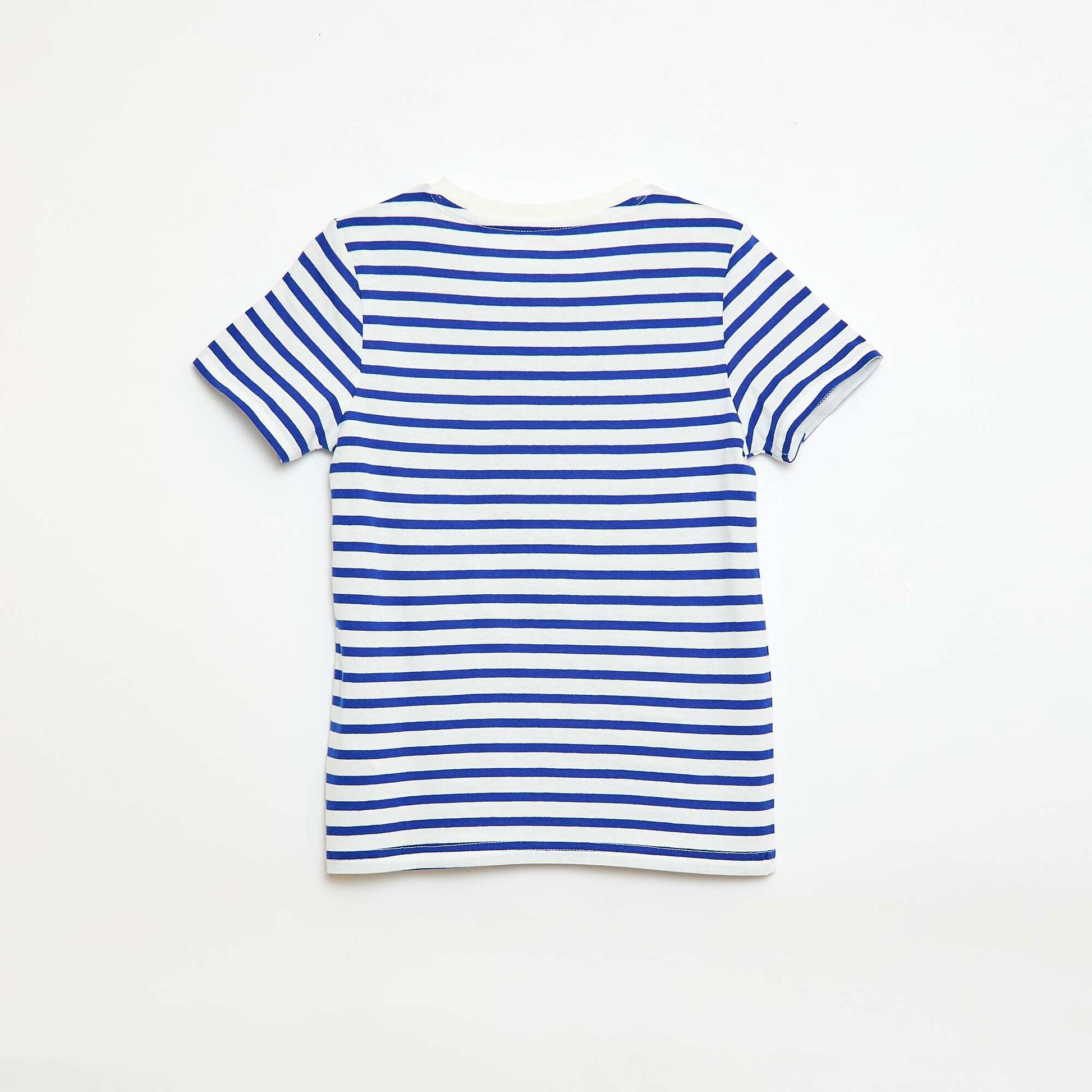 T-shirt manches courtes à motif BLEU