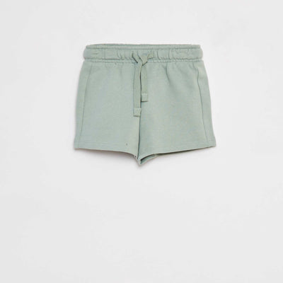 Short uni avec taille élastiquée VERT