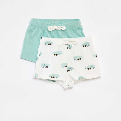 Lot de 2 Shorts en jersey - 2 pièces BLANC