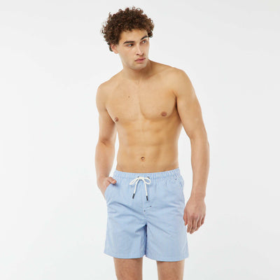 Short de bain à rayures BLEU
