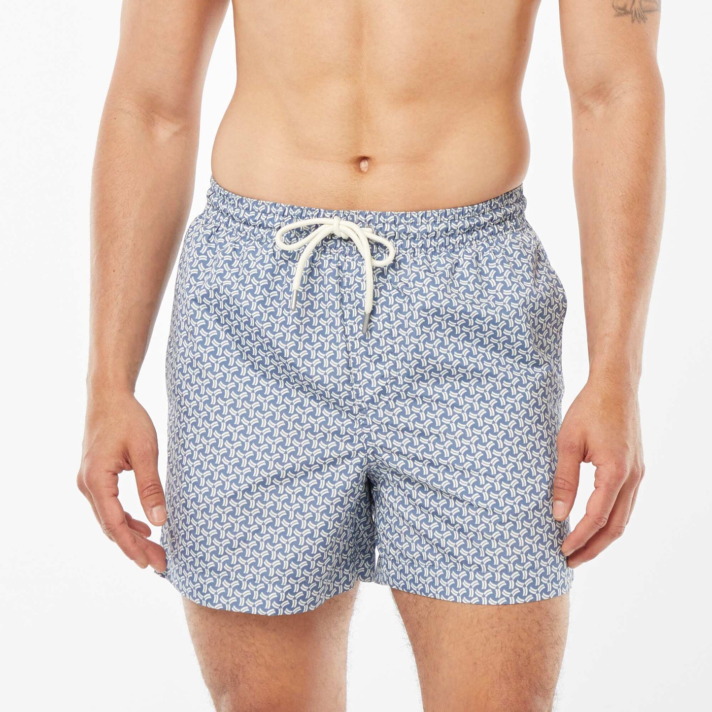 Short de bain imprimé fantaisie BLEU