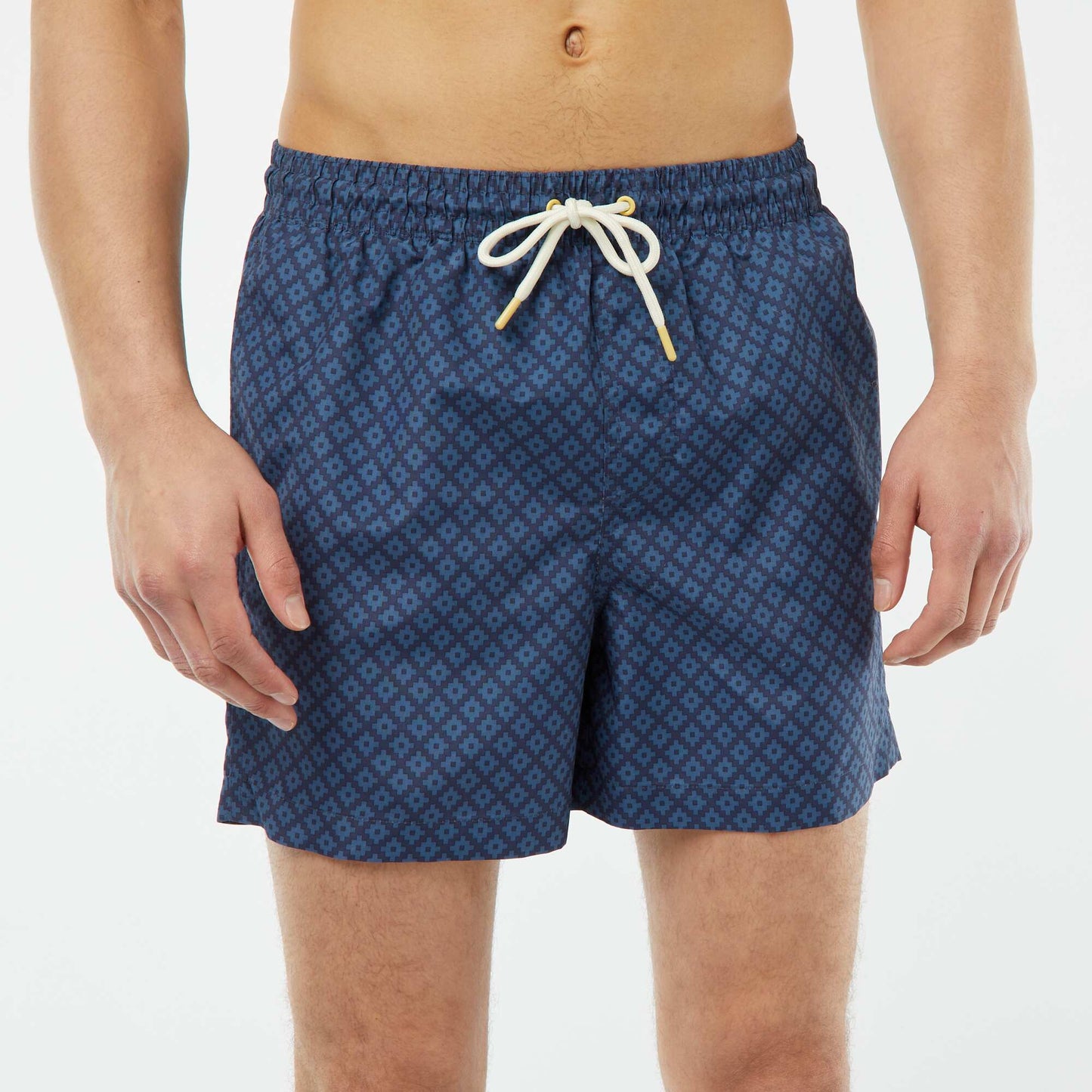 Short de bain imprimé fantaisie BLEU MARINE