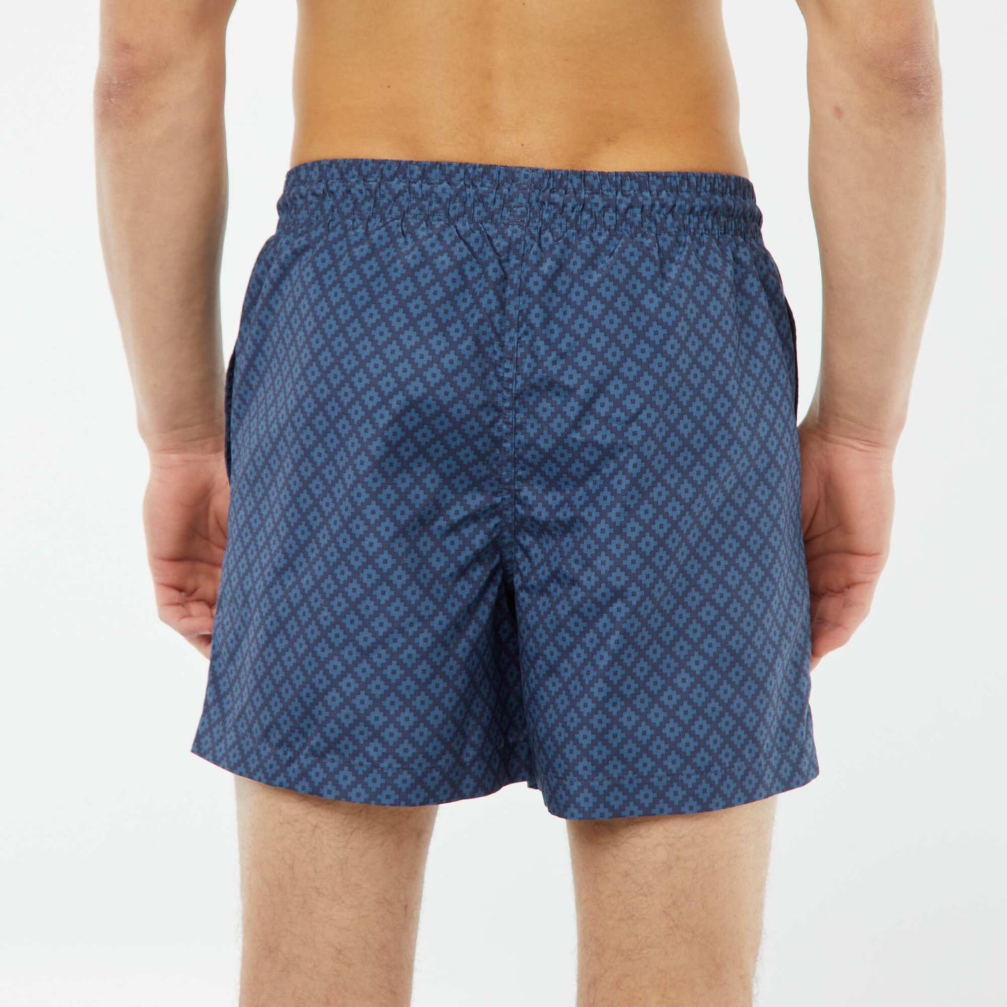 Short de bain imprimé fantaisie BLEU MARINE