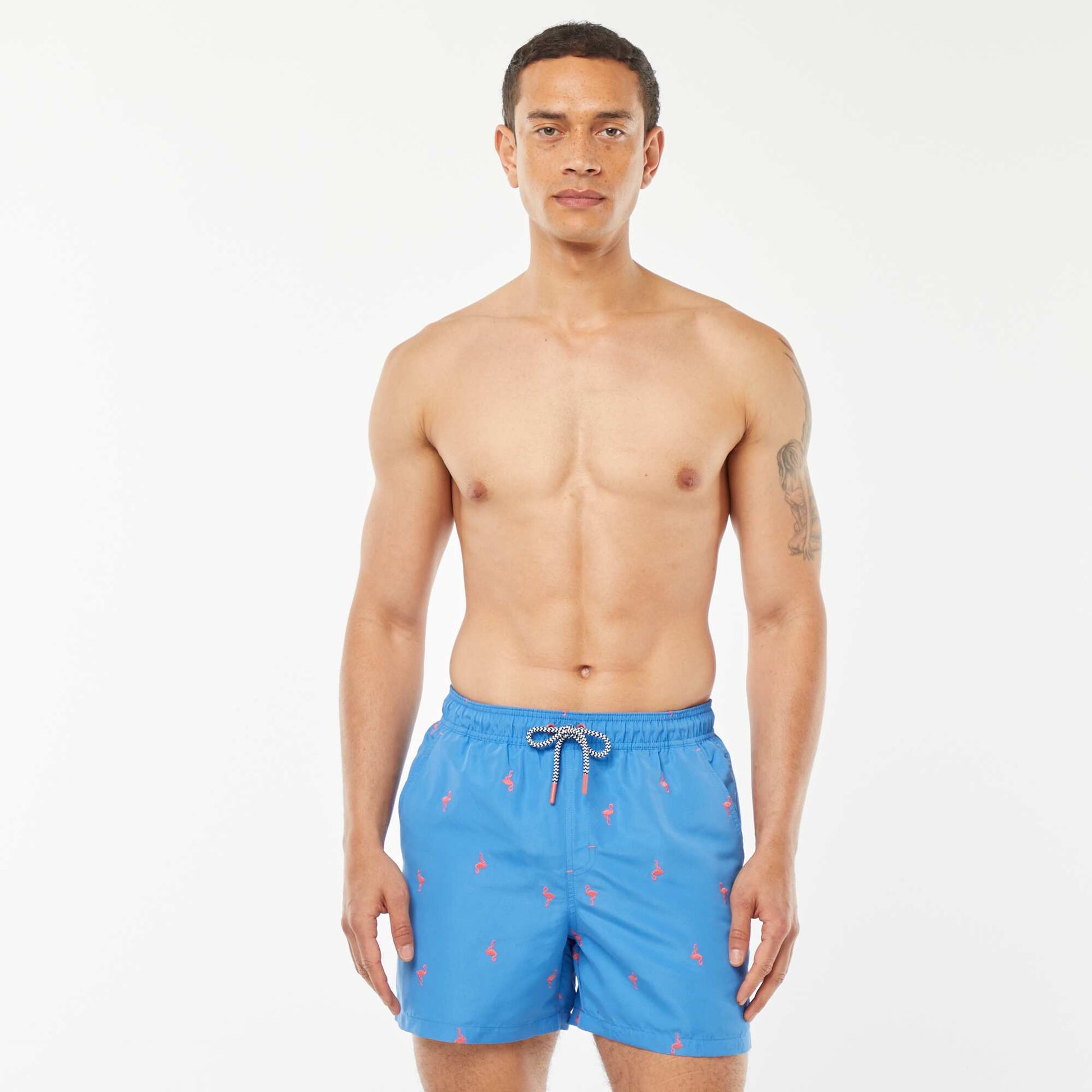 Short de bain BLEU FLAMANT ROSE
