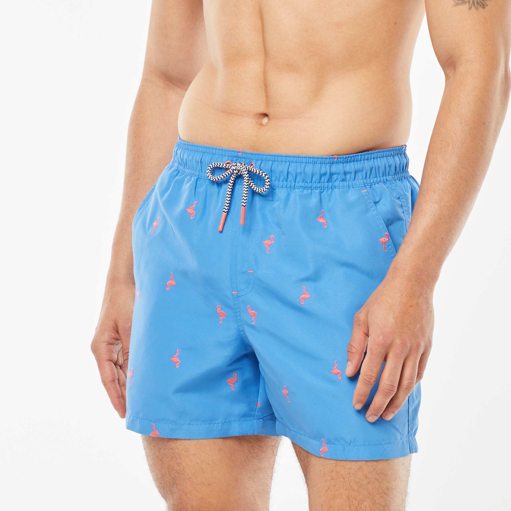 Short de bain BLEU FLAMANT ROSE