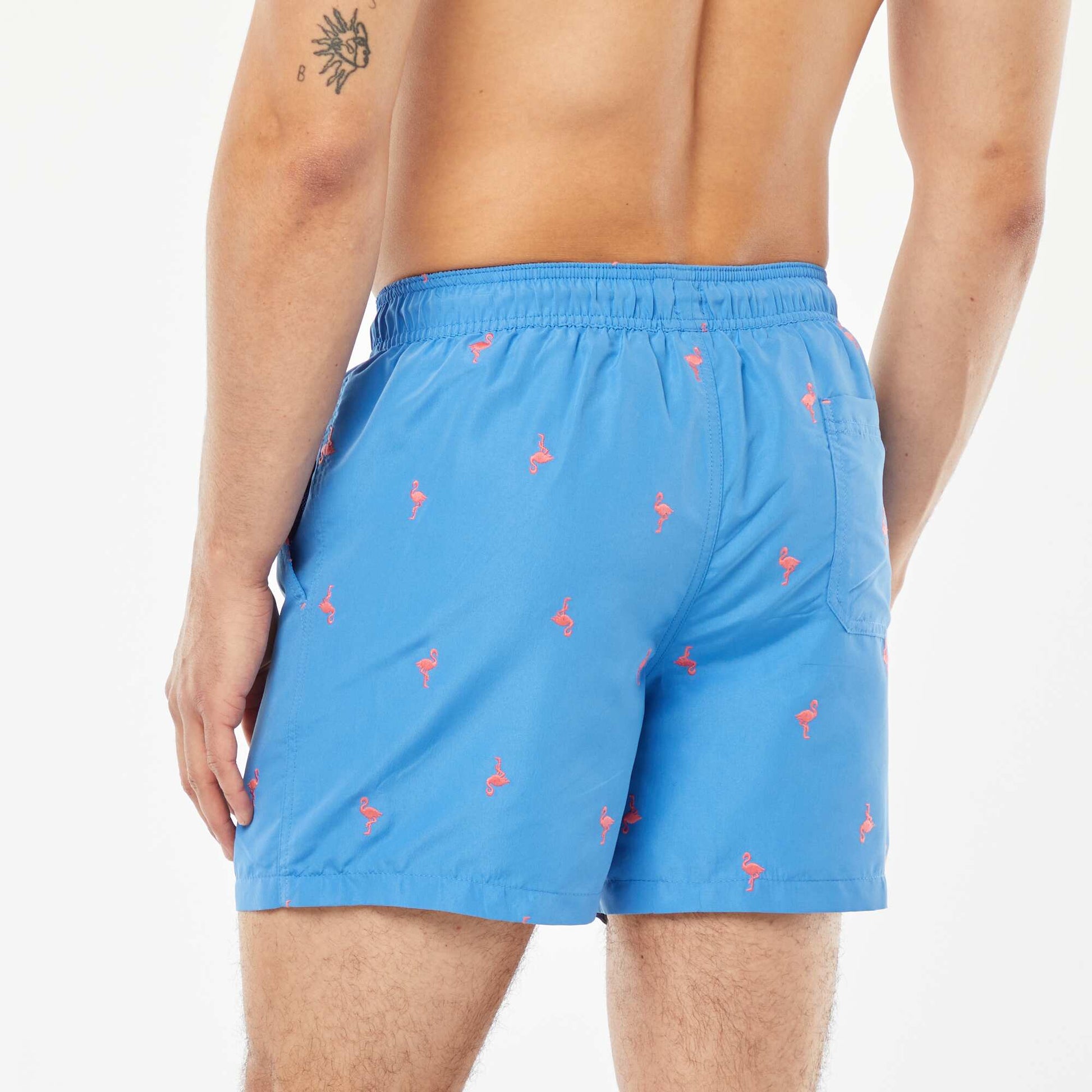 Short de bain BLEU FLAMANT ROSE