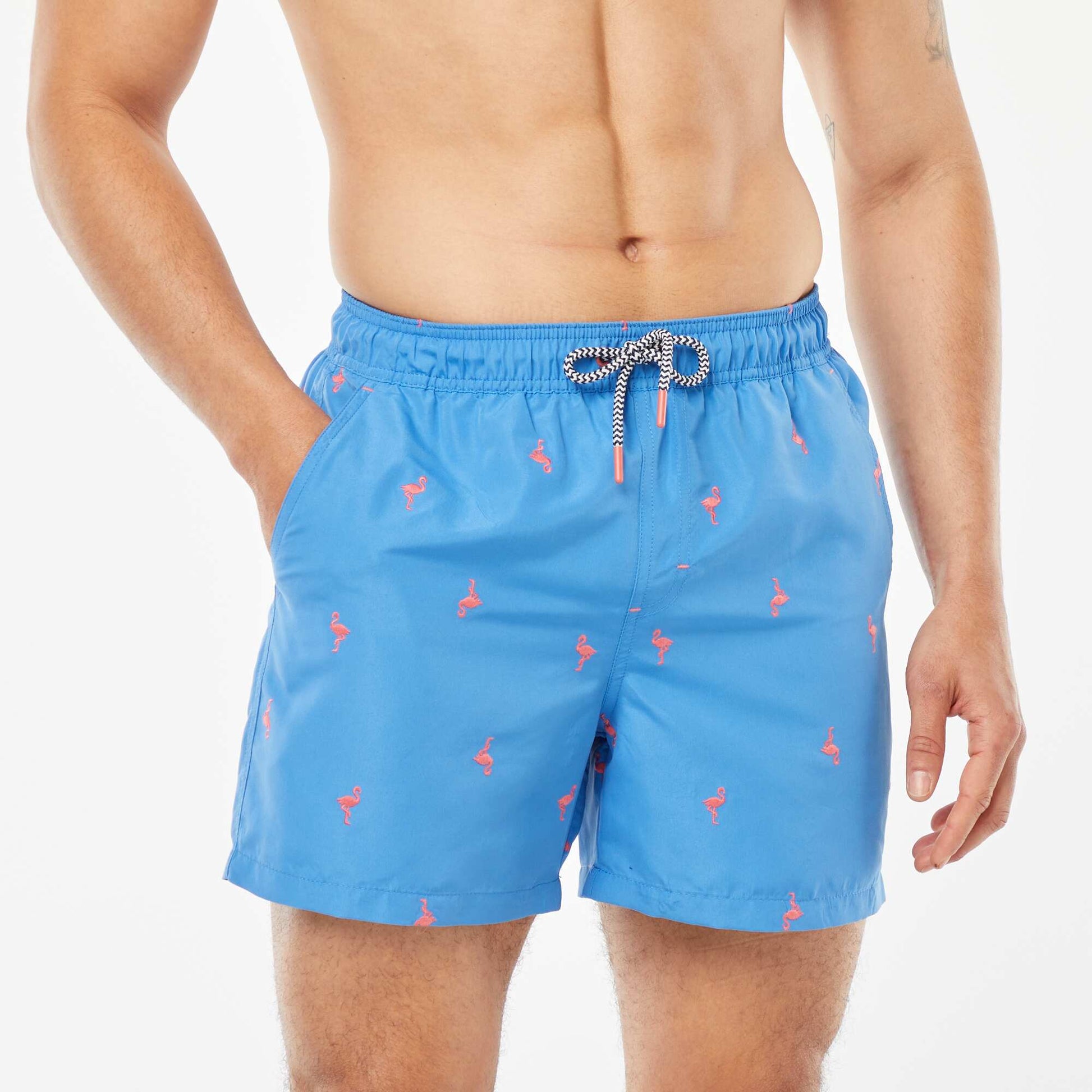 Short de bain BLEU FLAMANT ROSE
