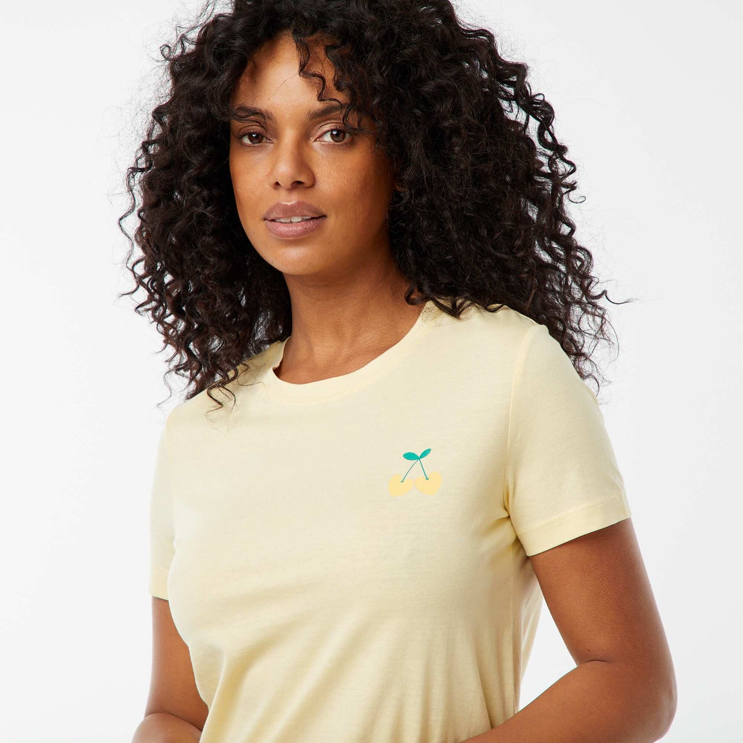 Pyjama tee-shirt à message + short rayé - 2 pièces JAUNE