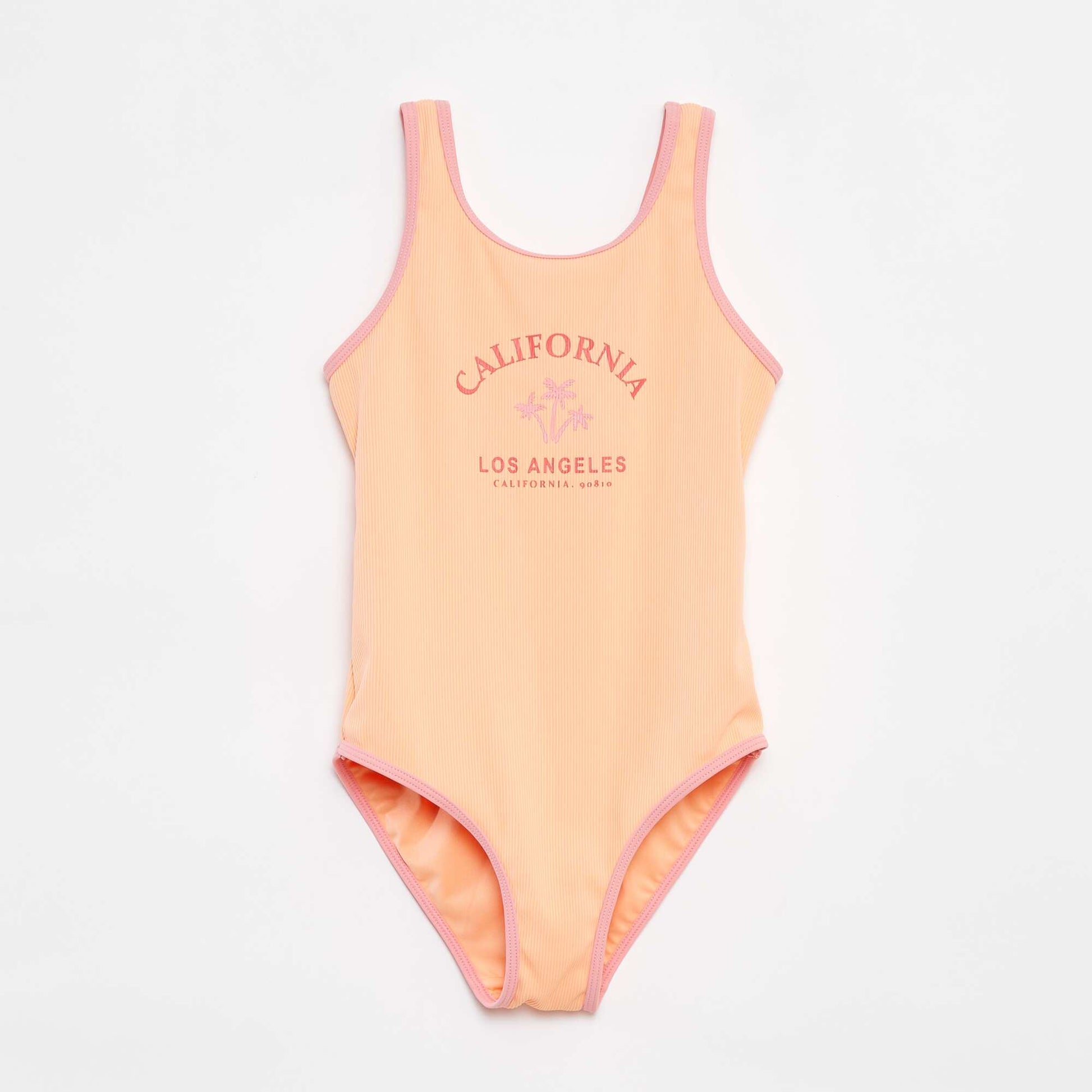 Maillot de bain côtelé et imprimé ORANGE