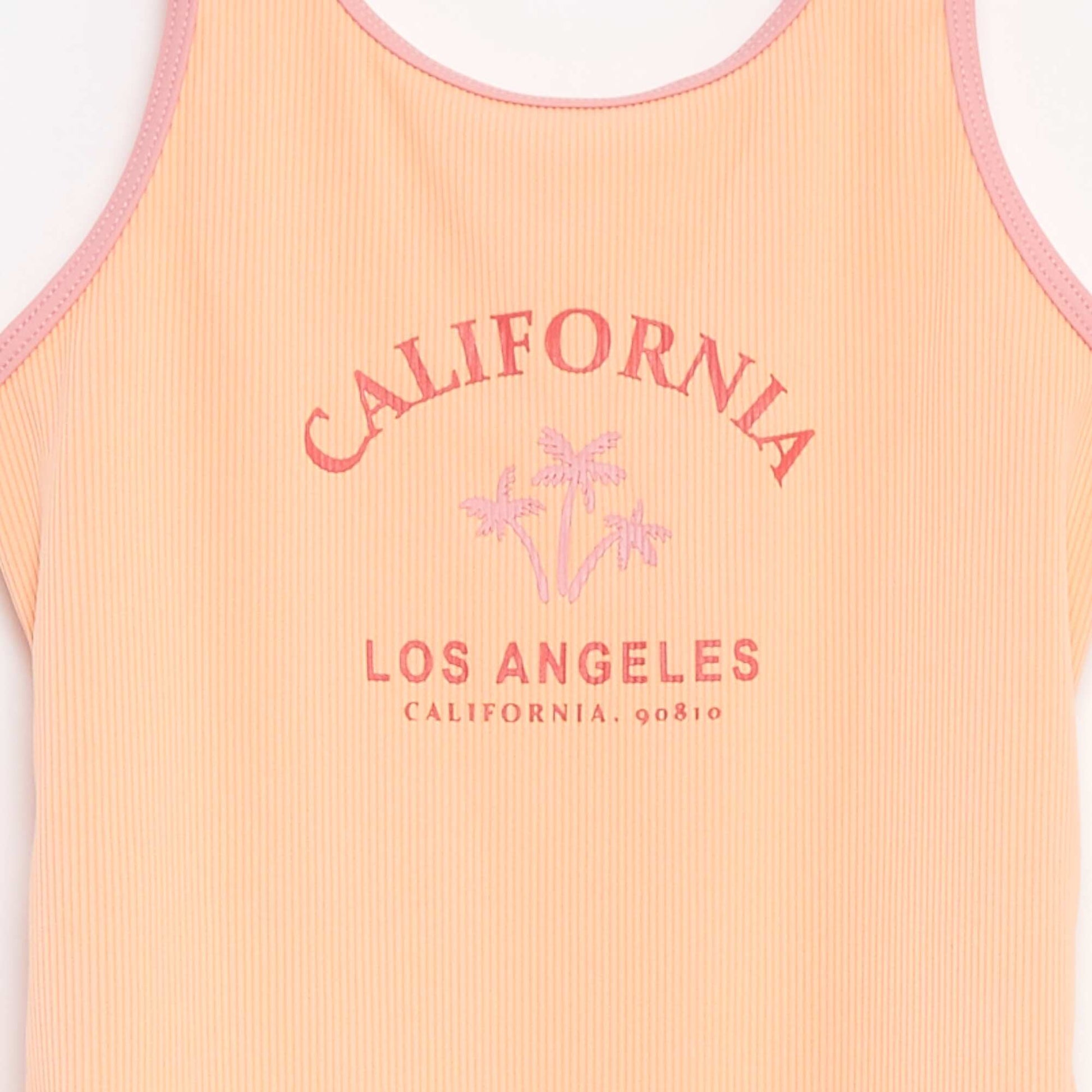 Maillot de bain côtelé et imprimé ORANGE