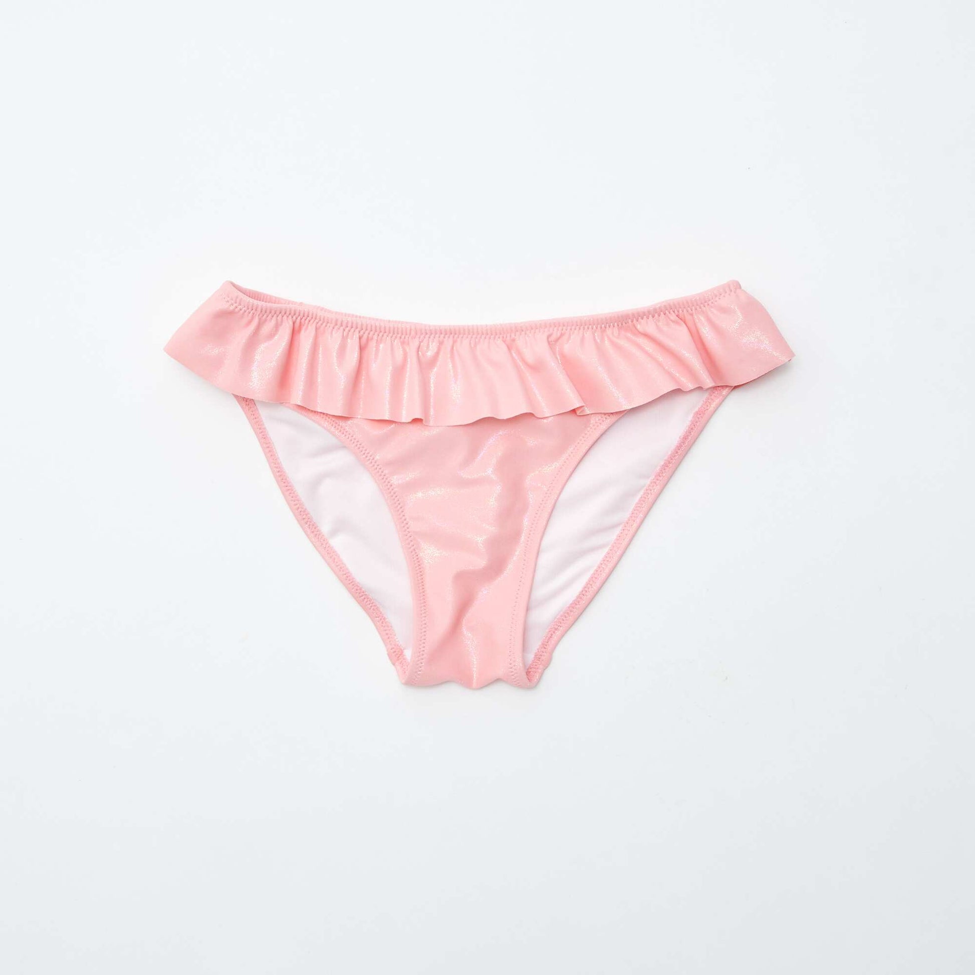 Maillot de bain pailleté et volanté - 2 pièces ROSE
