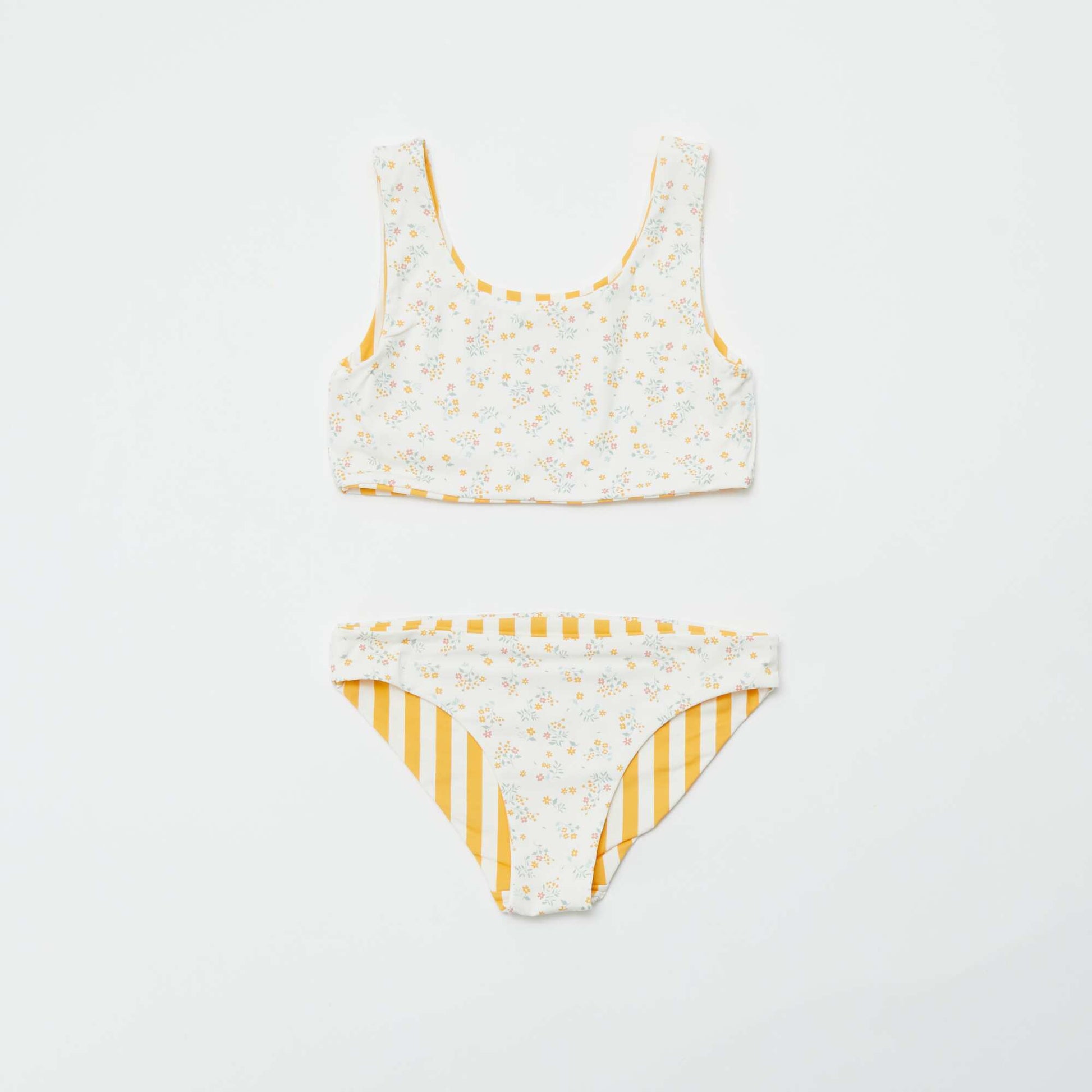 Maillot de bain réversible - 2 pièces JAUNE