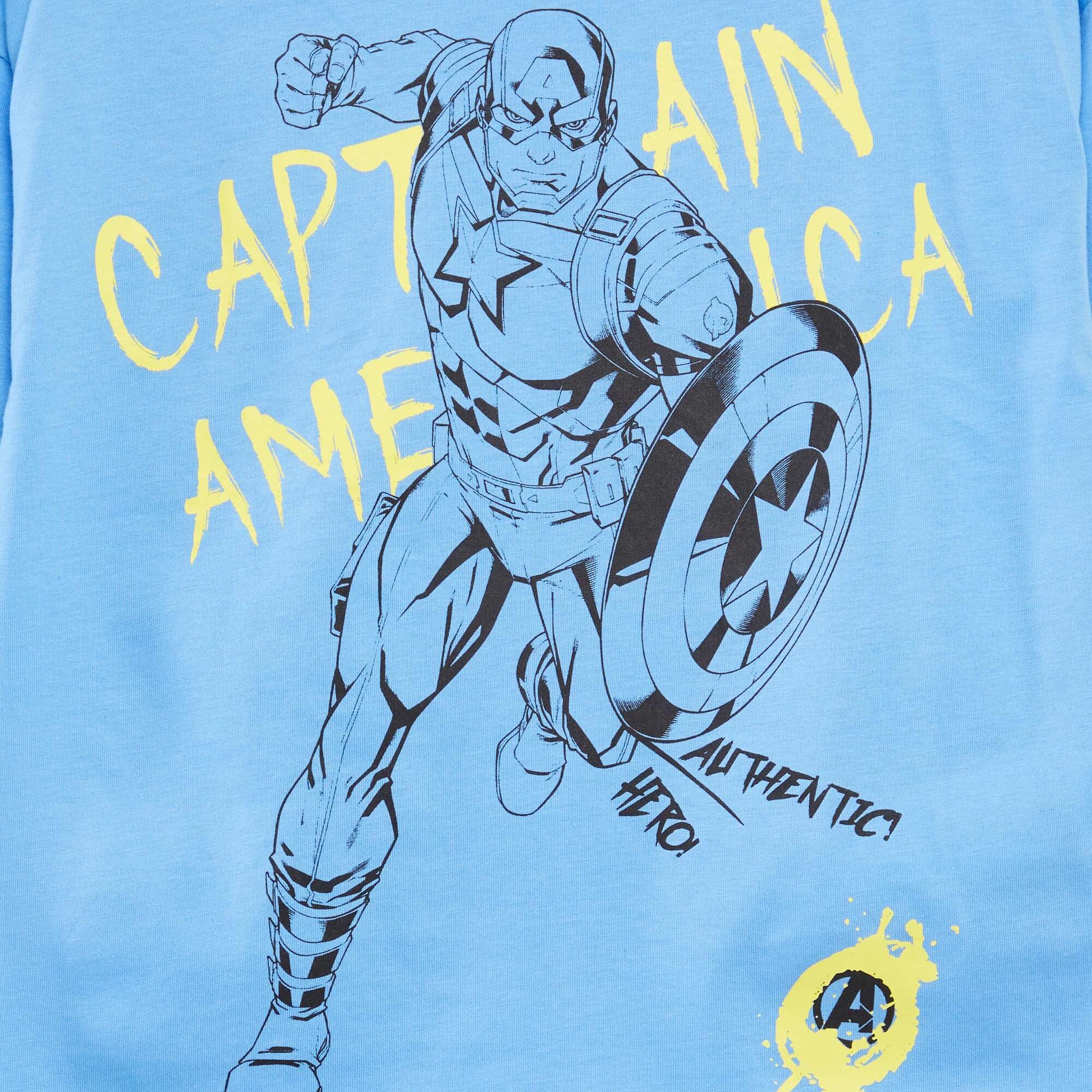 T-shirt 'Captain America' 'Marvel' Bleu