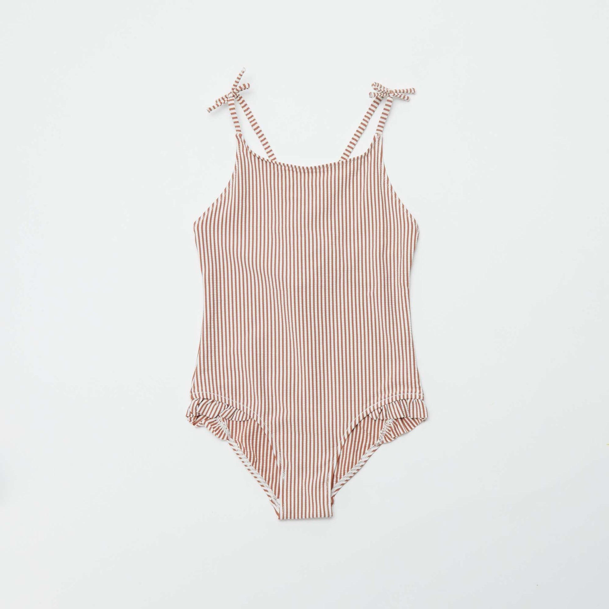 Maillot de bain rayé - 1 pièce MARRON