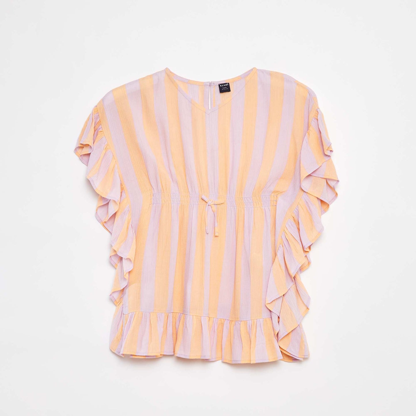 Robe à volants avec imprimé ORANGE