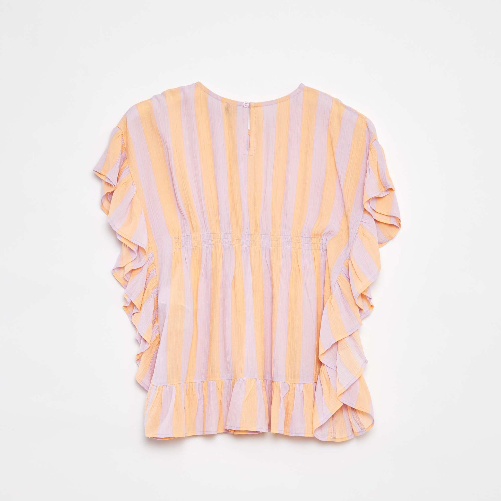 Robe à volants avec imprimé ORANGE