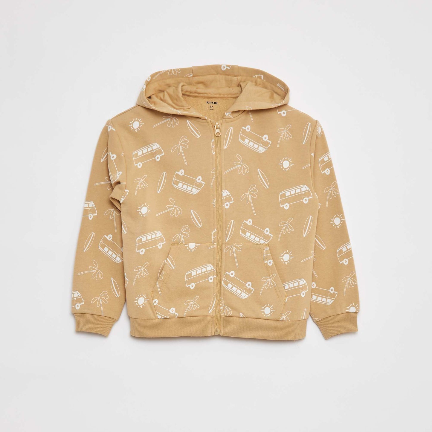 Sweat à capuche avec imprimé MARRON