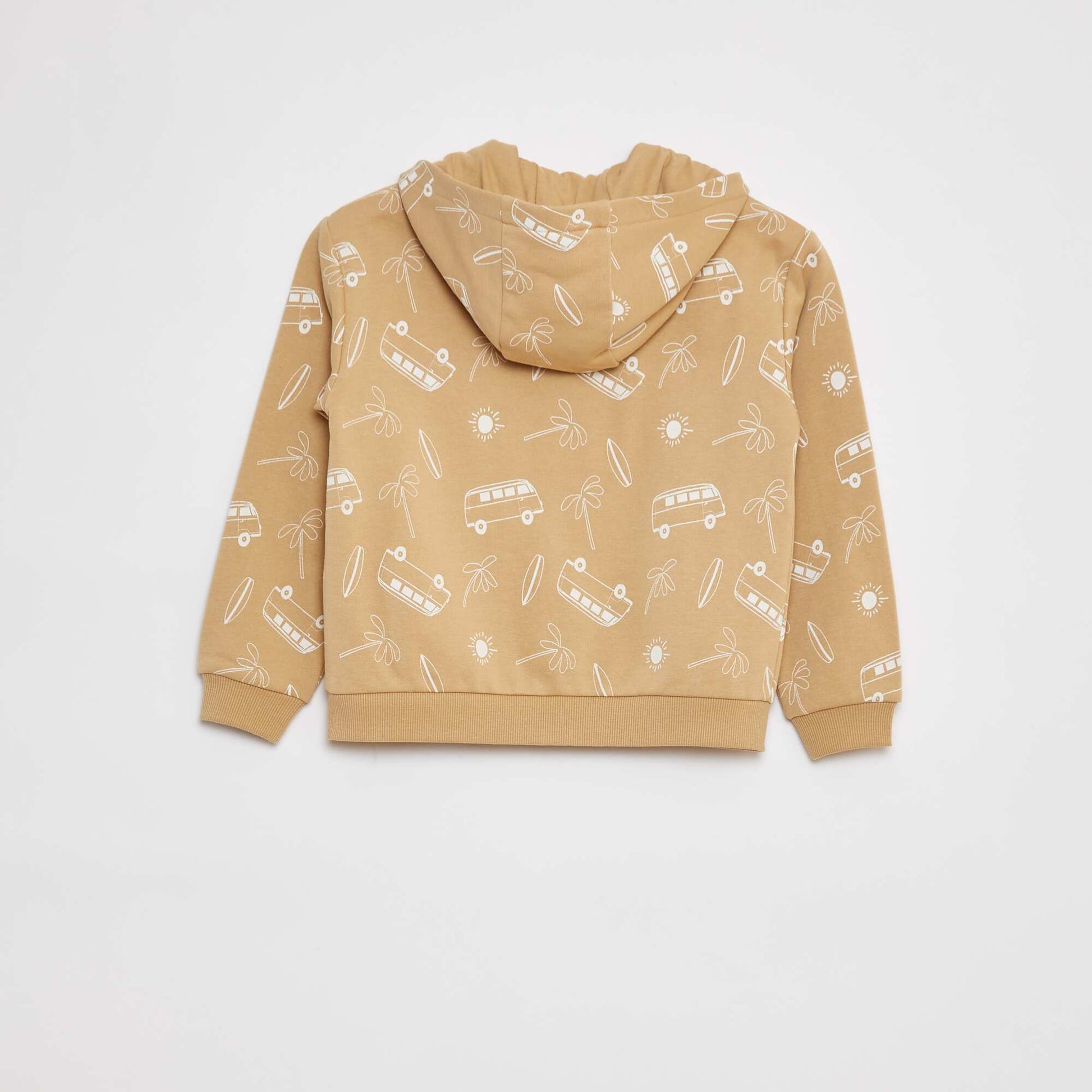 Sweat à capuche avec imprimé MARRON