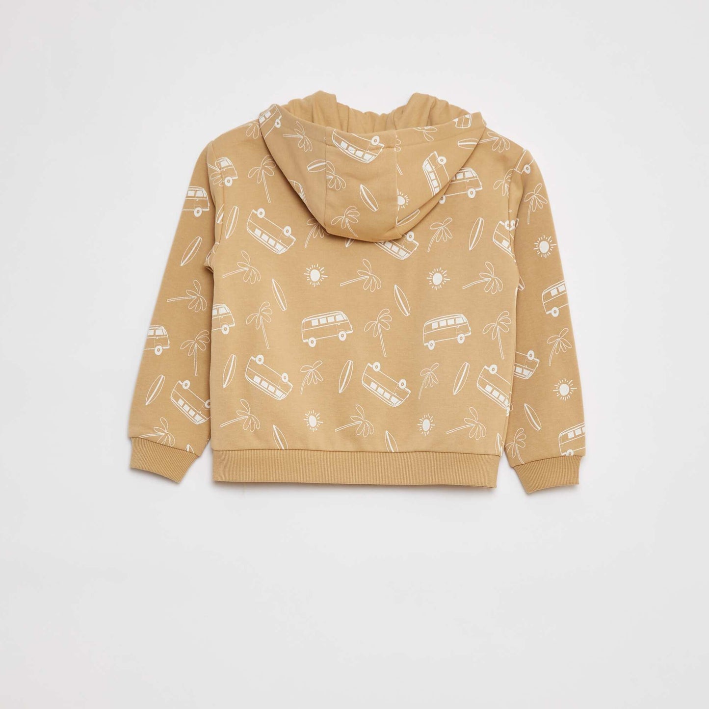 Sweat à capuche avec imprimé MARRON