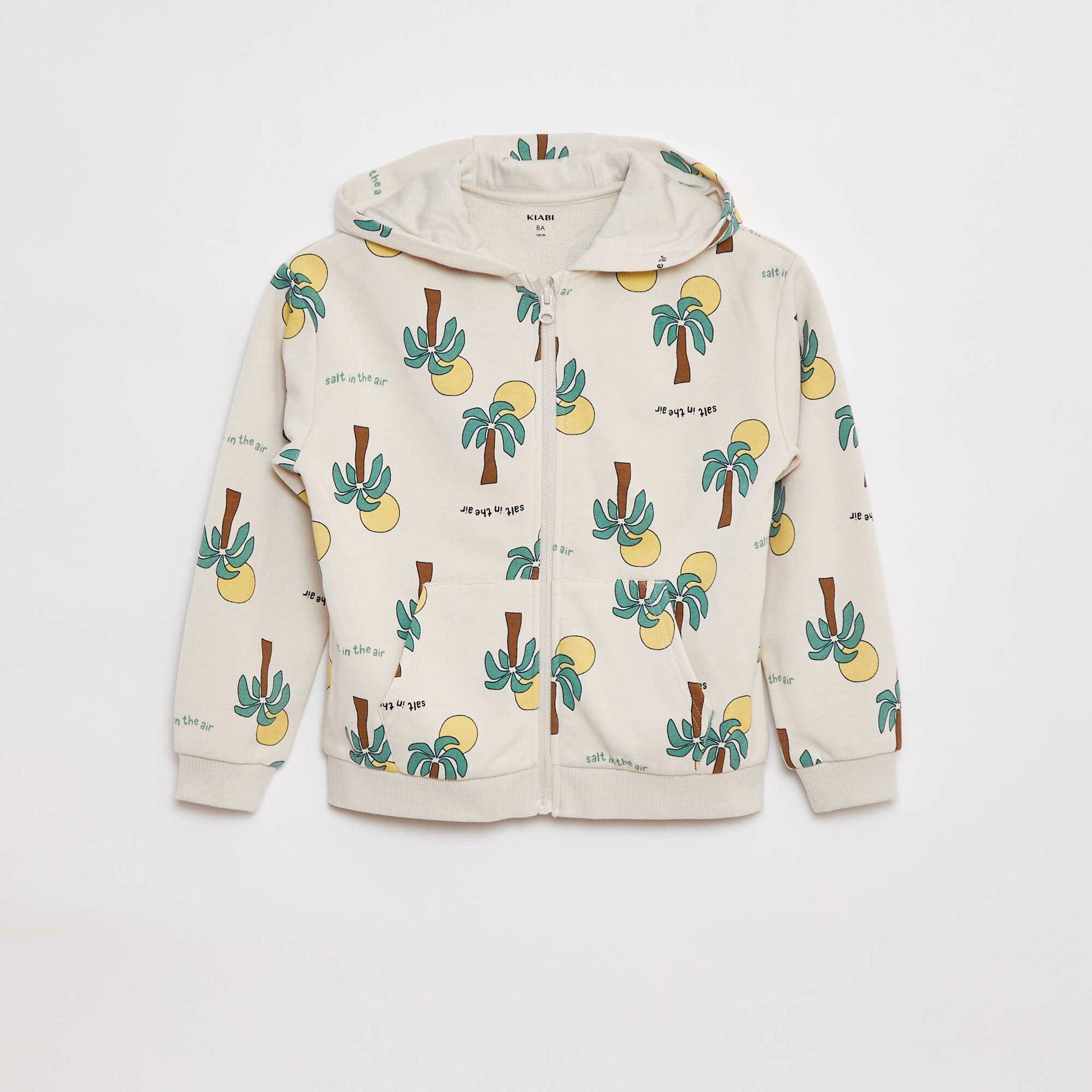 Sweat à capuche avec imprimé BLANC