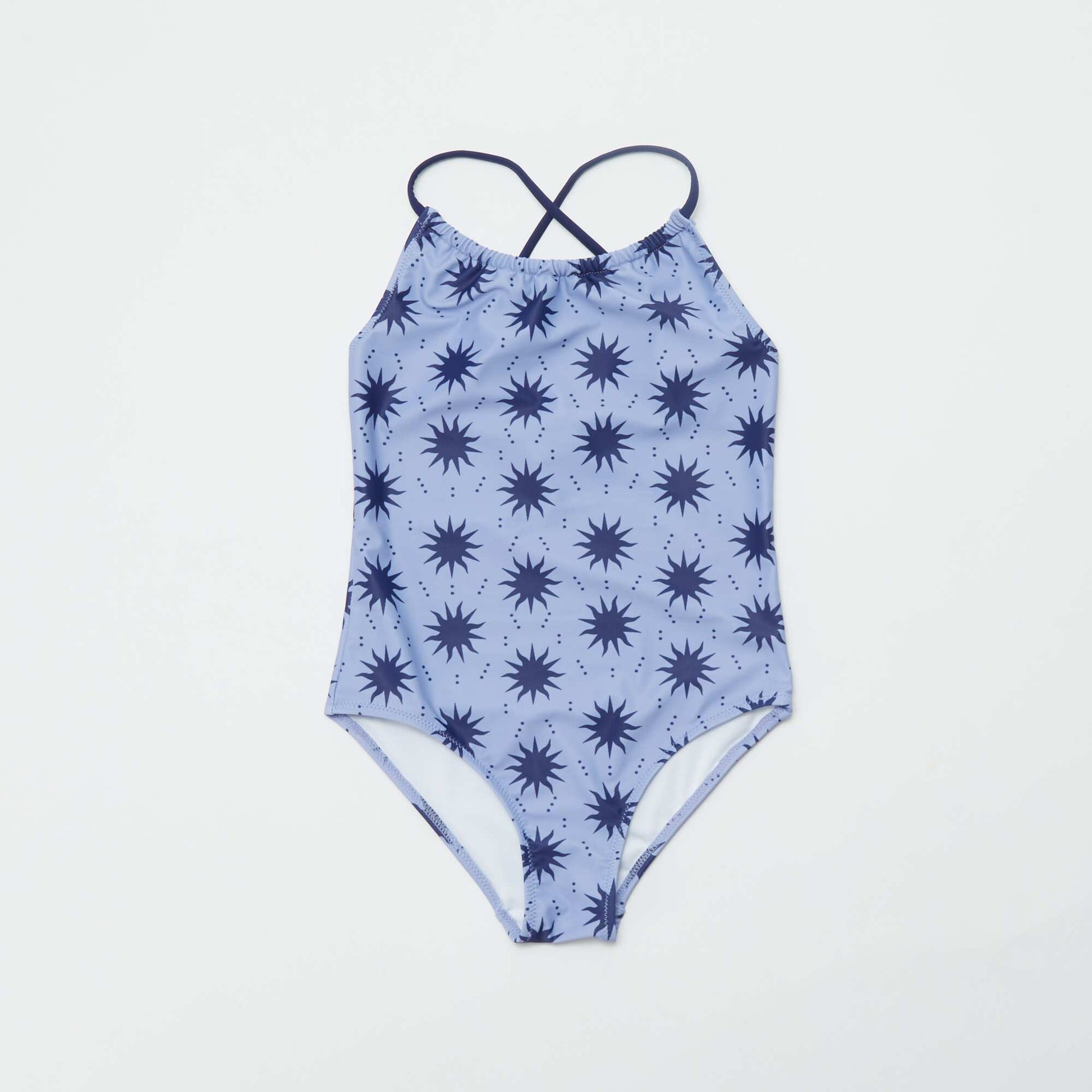Maillot de bain fleuri - 1 pièce BLEU