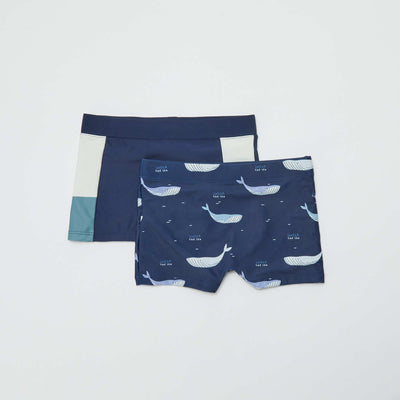 Lot de 2 boxers de bain BLEU MARINE