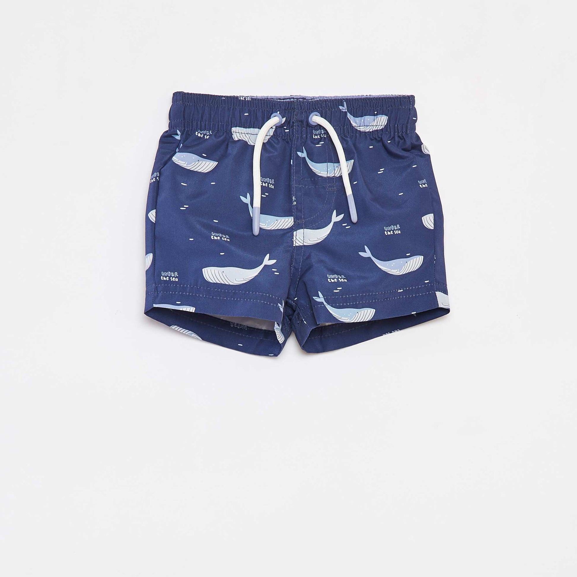 Short de bain à motif BLEU
