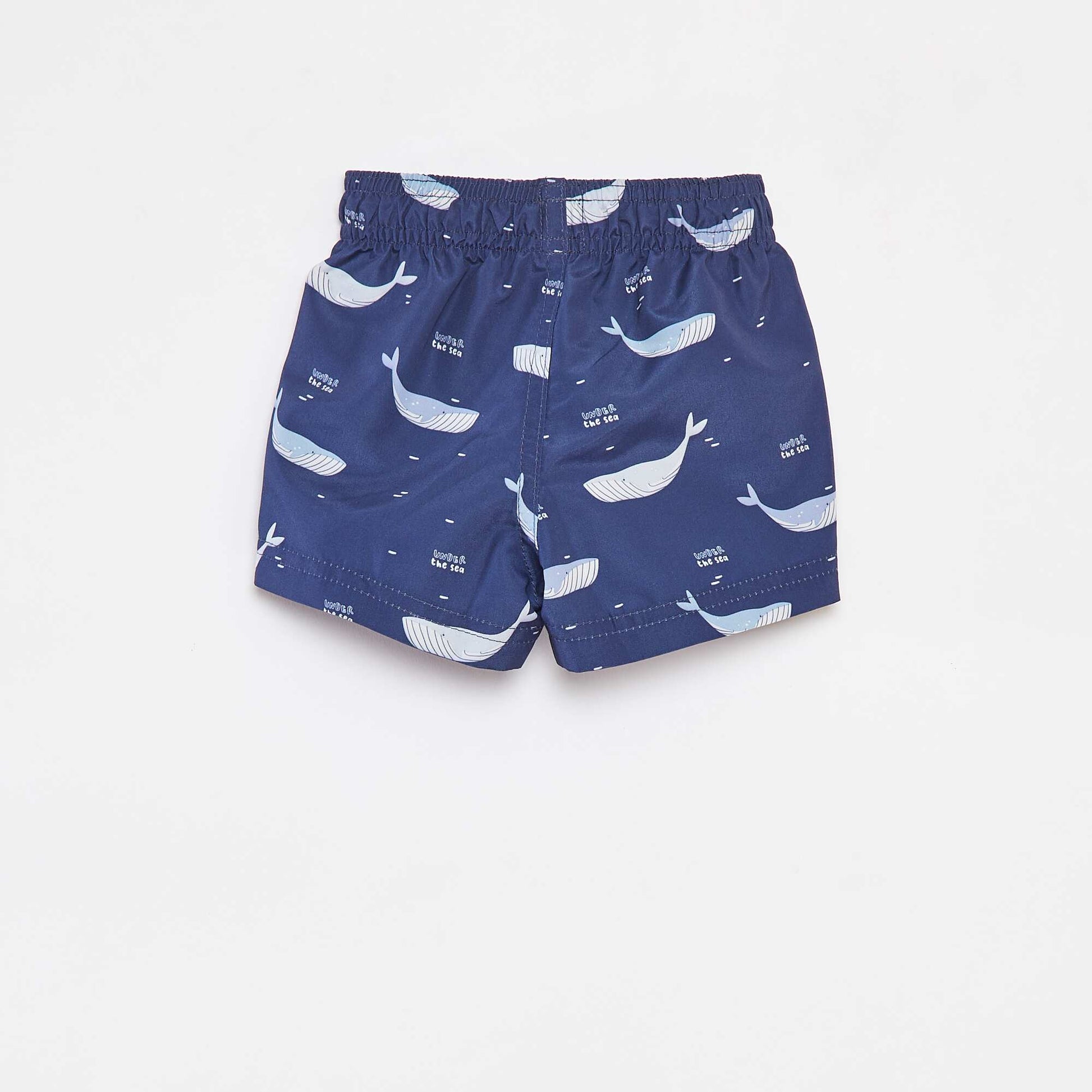 Short de bain à motif BLEU