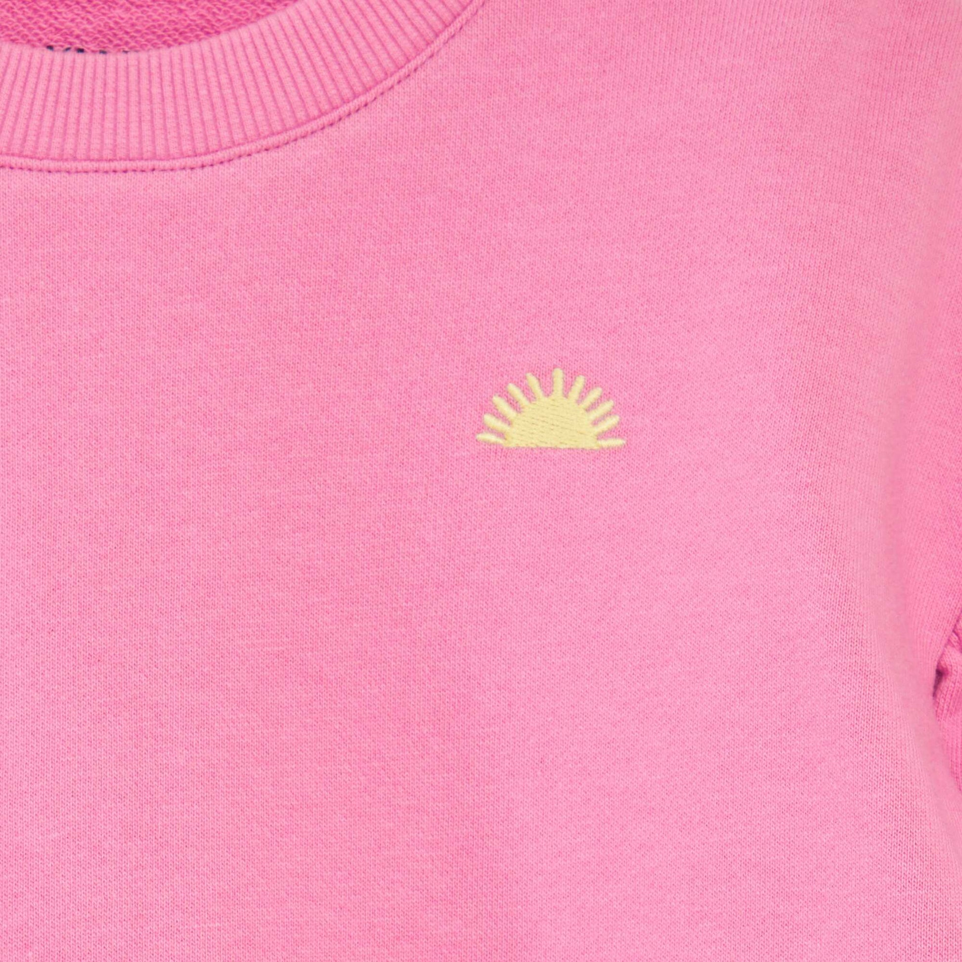 Sweat en molleton avec broderie poitrine VIOLET
