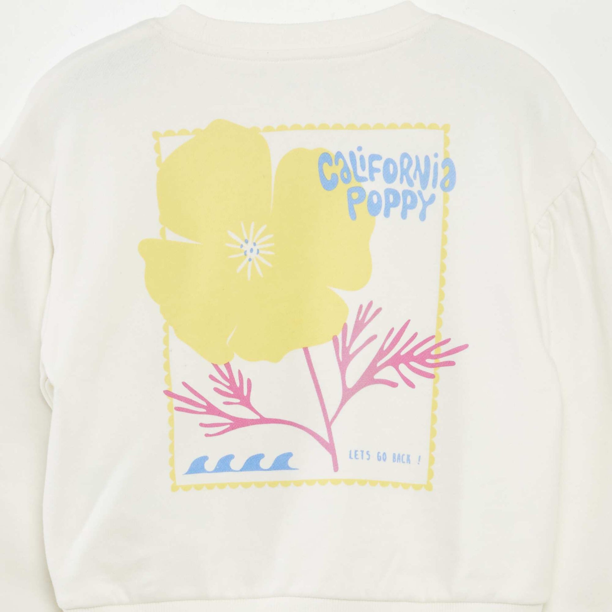 Sweat en molleton avec broderie poitrine BLANC