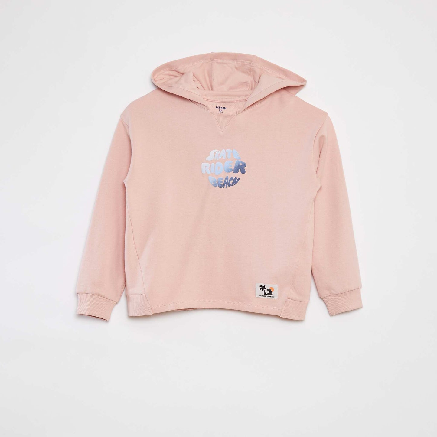 Sweat à capuche loose en french terry ROSE