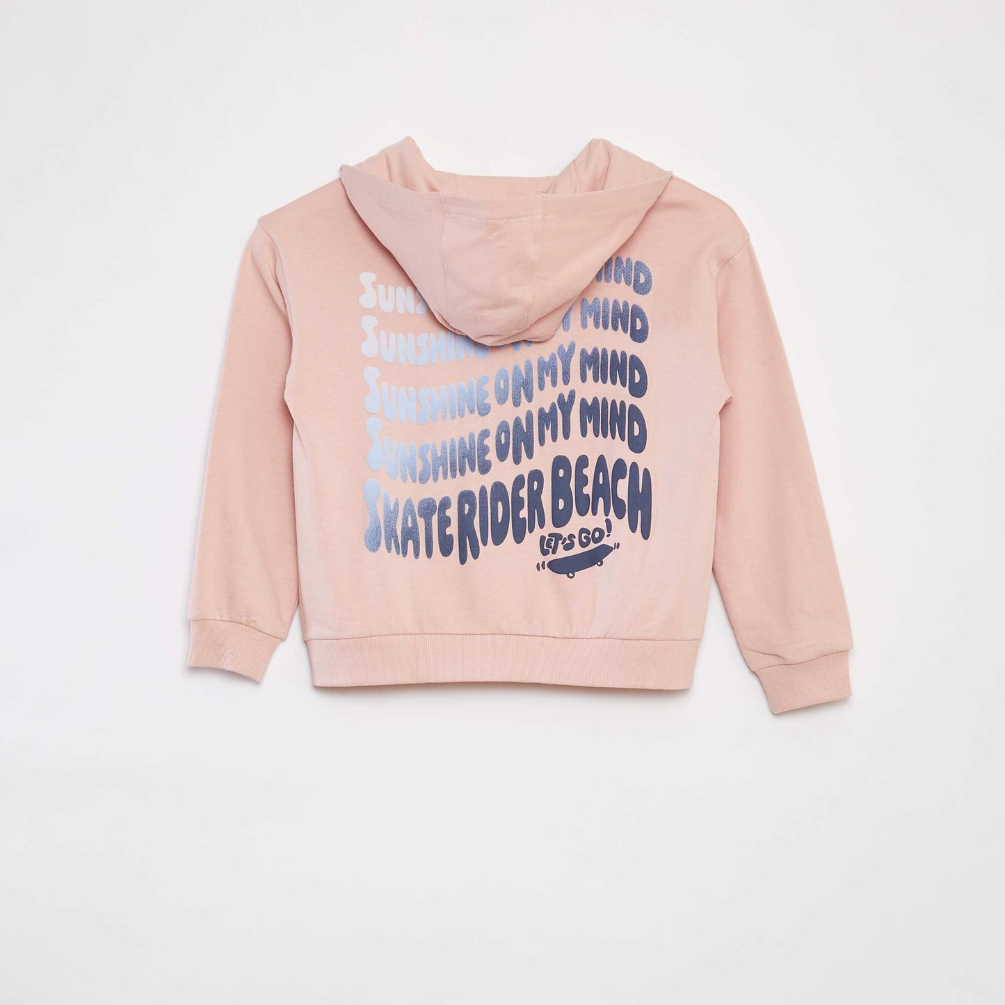 Sweat à capuche loose en french terry ROSE