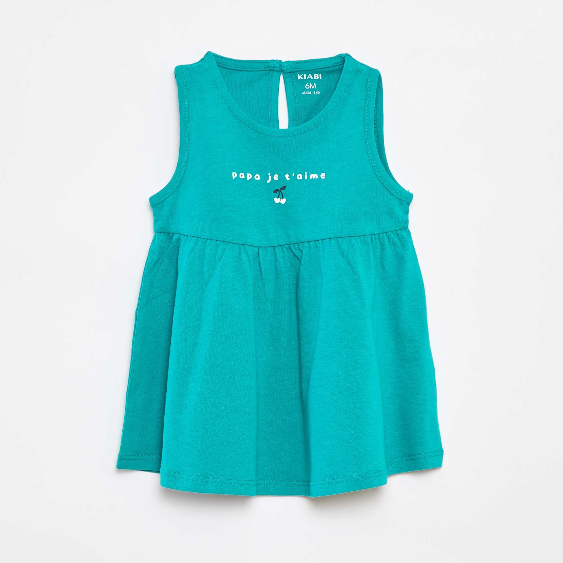 Robe à bretelles avec imprimé VERT