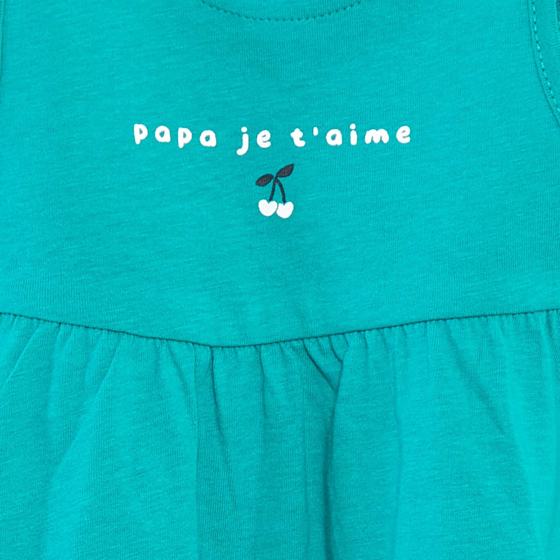 Robe à bretelles avec imprimé VERT