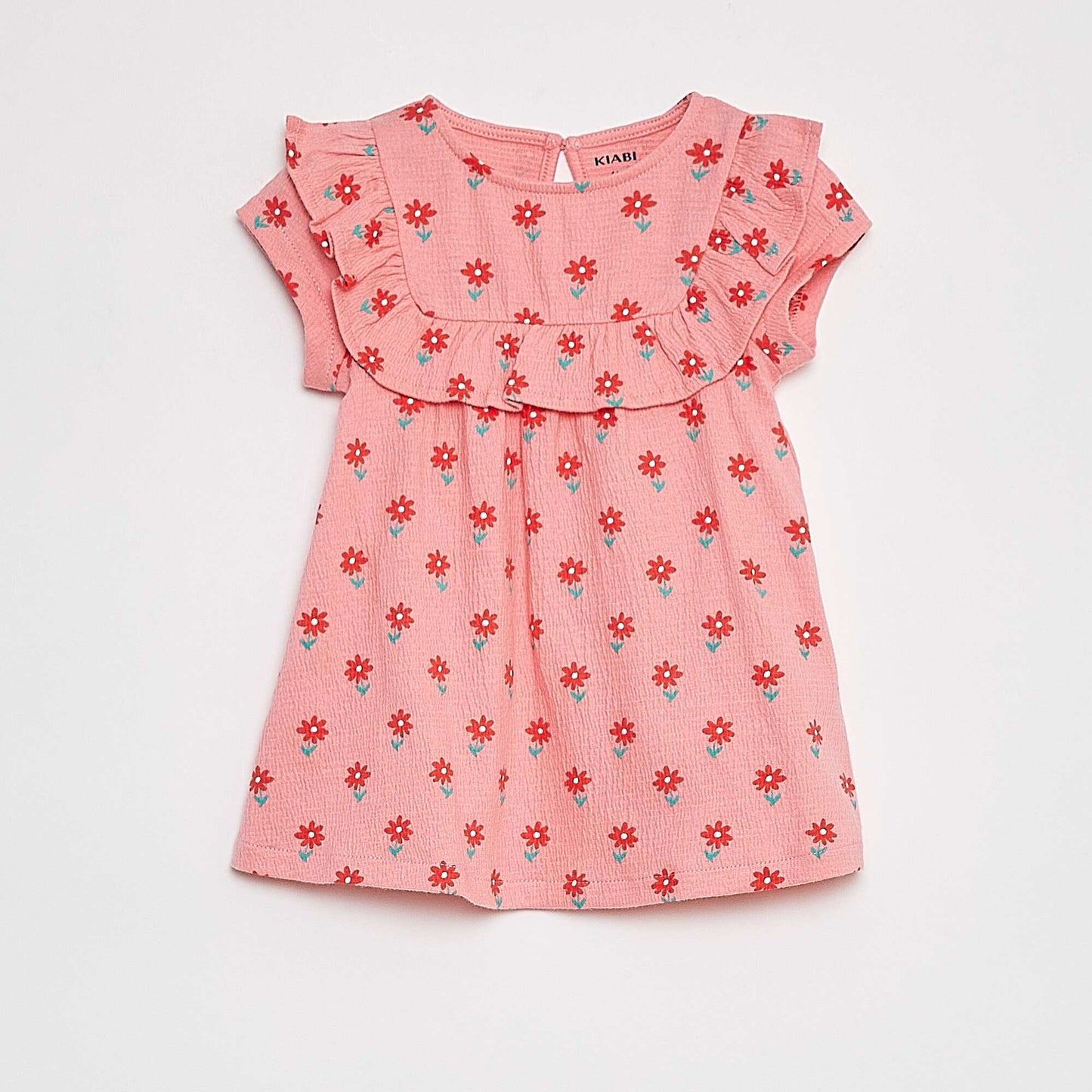 Robe volantée à manches courtes ROSE