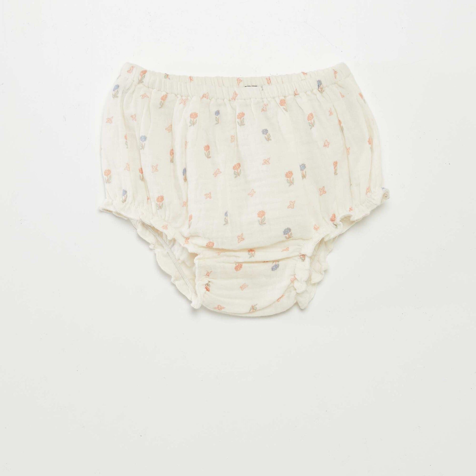 Robe en gaze de coton + culotte - 2 pièces BLANC