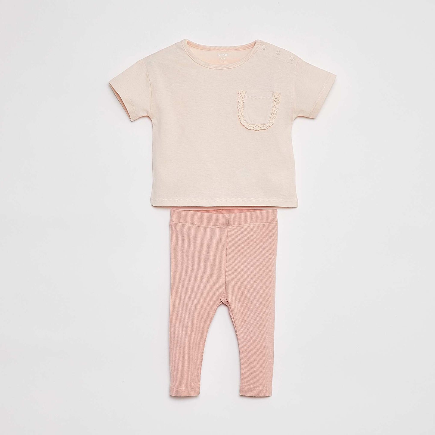 Ensemble t-shirt à manches courtes + legging - 2 pièces ROSE