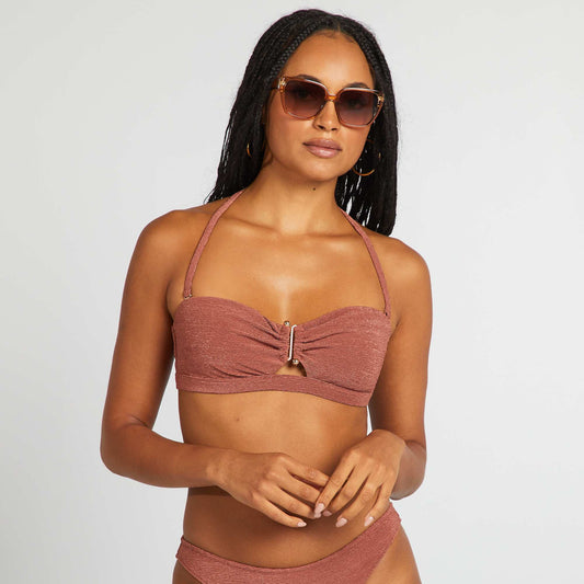 Bandeau de bain avec bijou entrebonnet MARRON