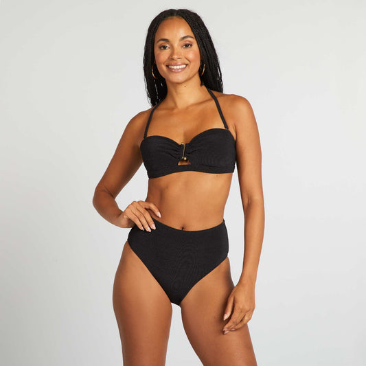 Culotte de bain taille haute NOIR