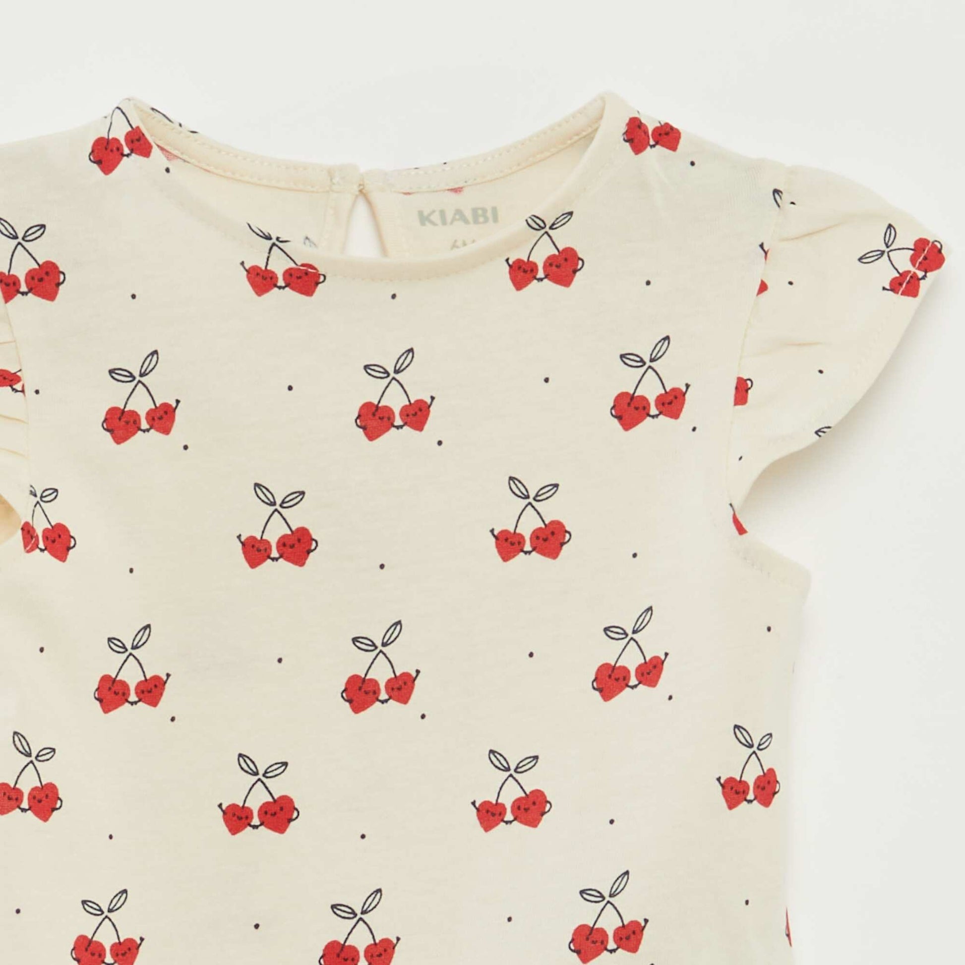Ensemble short + t-shirt volanté - 2 pièces BLANC