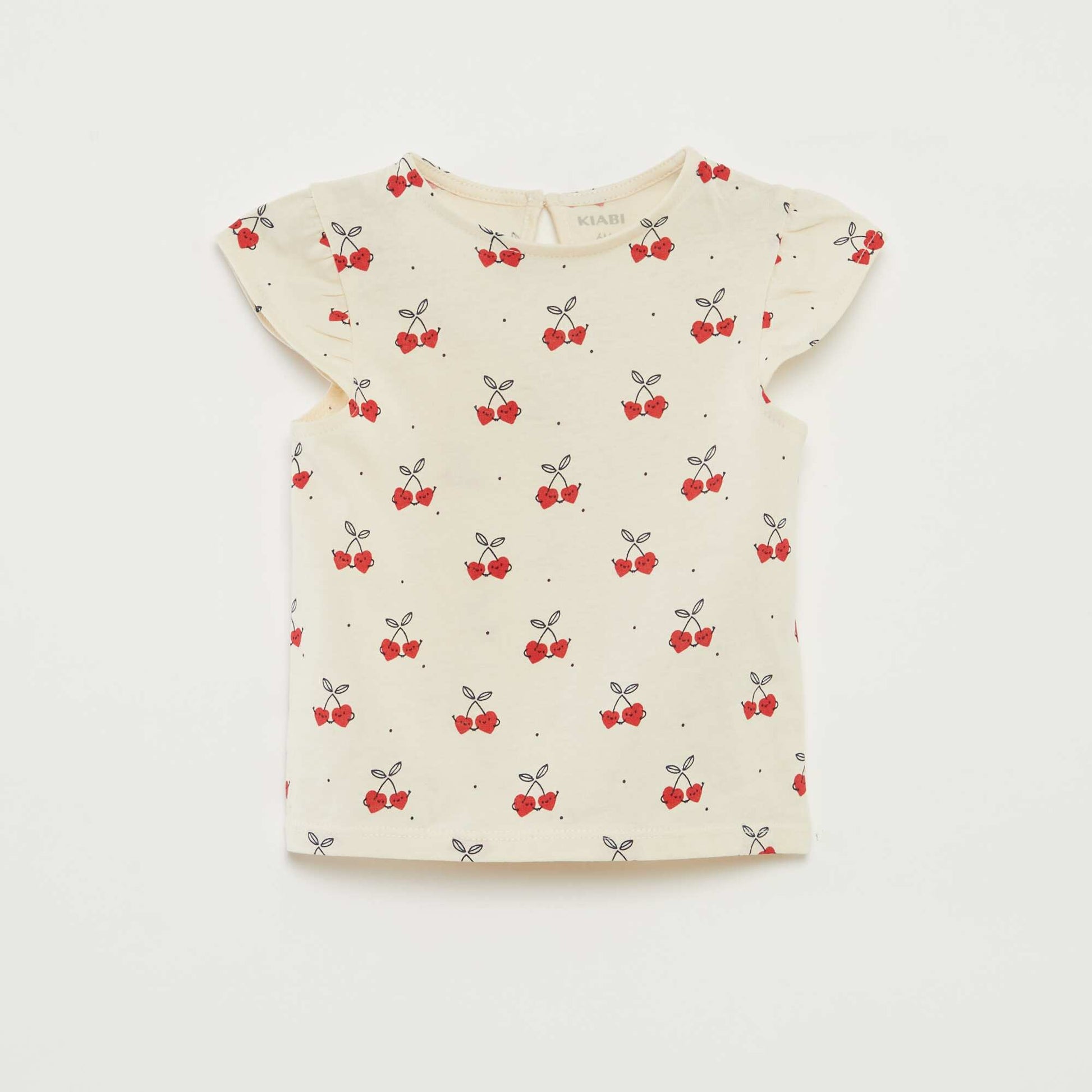 Ensemble short + t-shirt volanté - 2 pièces BLANC