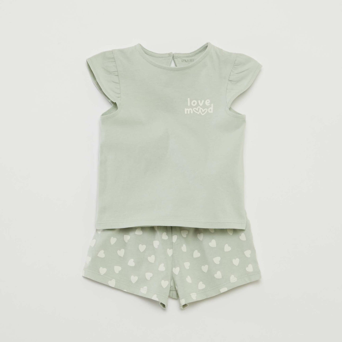 Ensemble short + t-shirt volanté - 2 pièces VERT